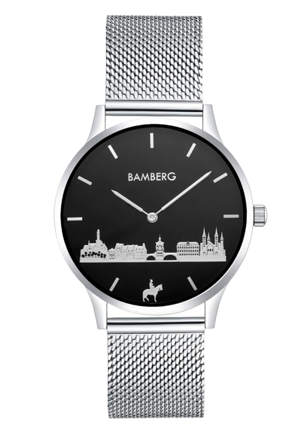 Bamberg Uhr Bamberg Uhr 40 mm 40-G2-silber-schwarz-MB bei Juwelier Triebel in Bamberg