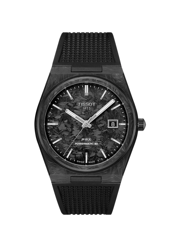 Tissot T-Classic PRX Powermatic 80 40mm Carbon T137.907.97.201.00 bei Juwelier Triebel in Bamberg