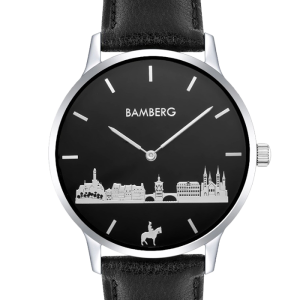 Bamberg Uhr Bamberg Uhr 40 mm 40-G2-silber-schwarz-LB bei Juwelier Triebel in Bamberg