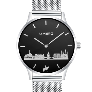 Bamberg Uhr Bamberg Uhr 40 mm 40-G2-silber-schwarz-MB bei Juwelier Triebel in Bamberg