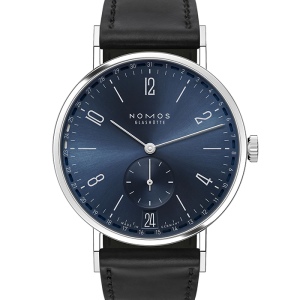 NOMOS Glashütte Tangente Tangente 2Date Blau 136 bei Juwelier Triebel in Bamberg