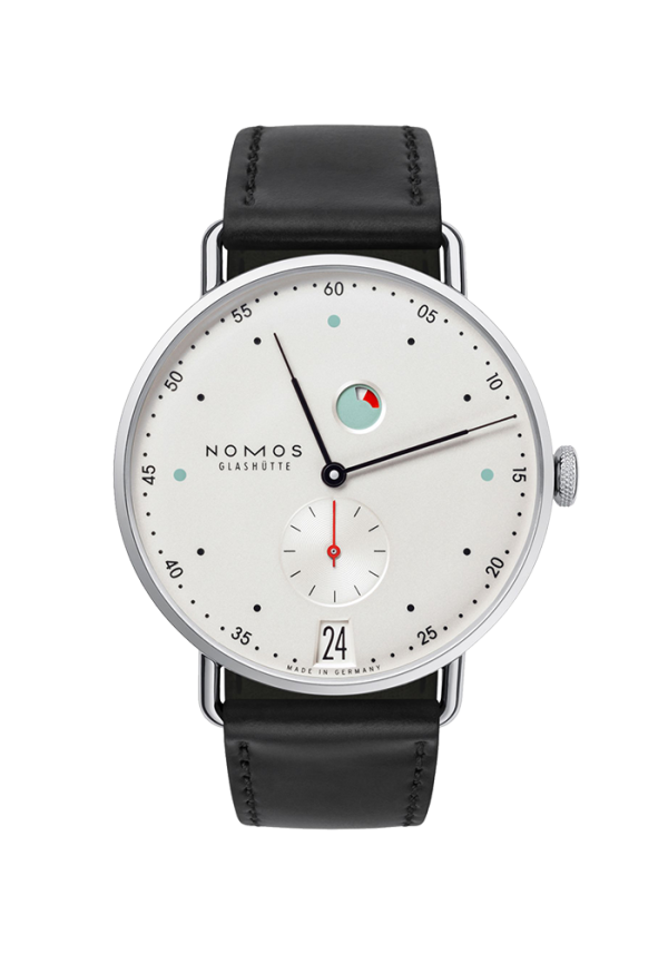 Nomos Glashütte Metro Datum Gangreserve 1101 bei Juwelier Triebel in Bamberg
