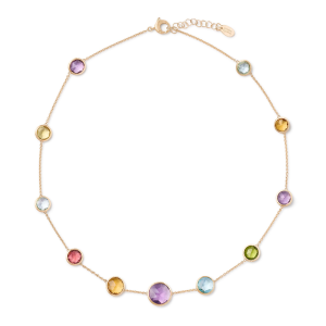 Marco Bicego Jaipur Colour Collier aus Gold mit bunten Edelsteinen und verstellbarer Kette CB2710_MIX01_Y_02 bei Juwelier Triebel in Bamberg