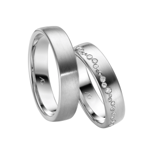 Gerstner Trauringe Weißgold 4/28518/5 + 28518/5 bei Juwelier Triebel in Bamberg