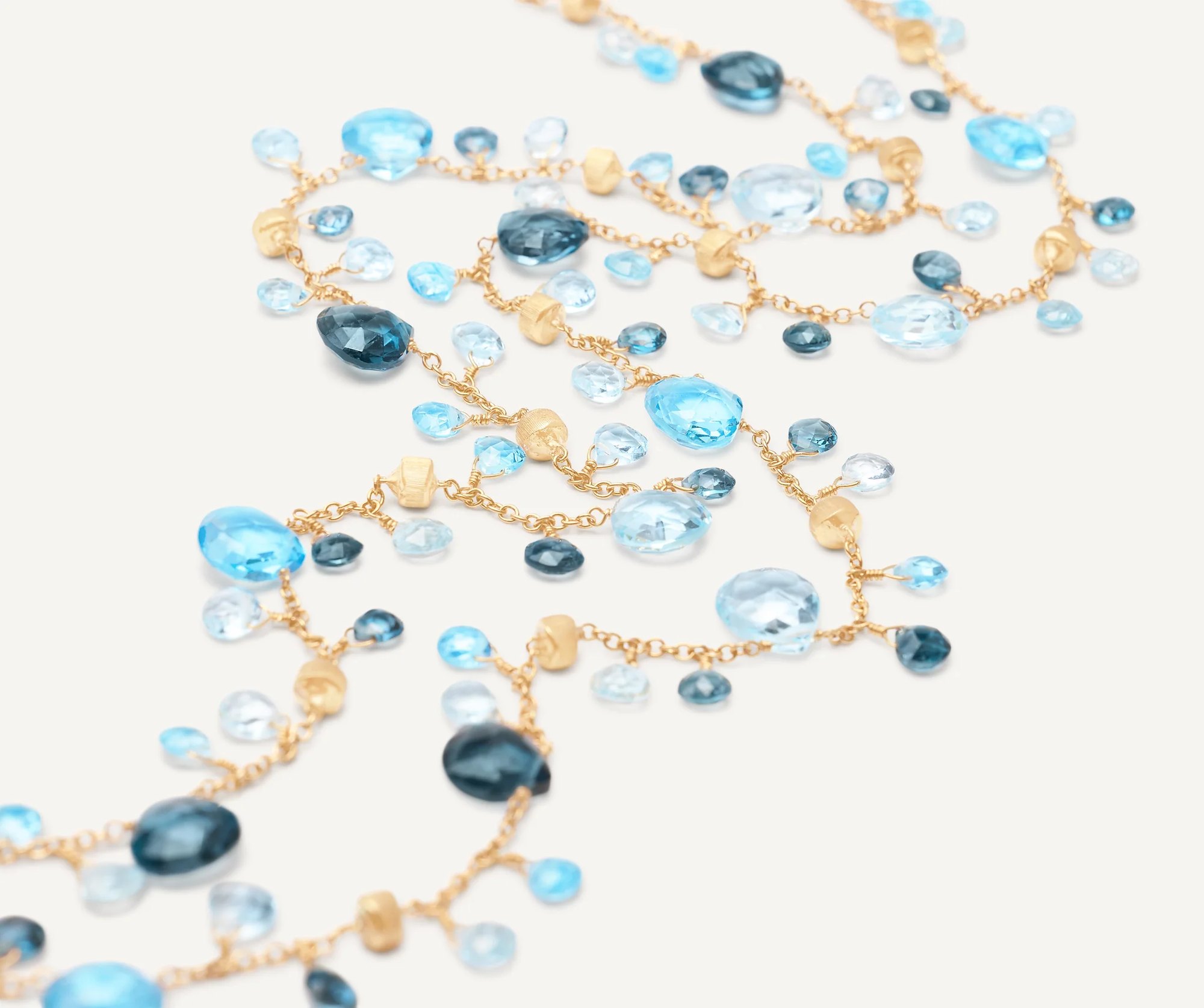 Marco Bicego Paradise Collier mit Blautopas in 18 Karat Gelbgold