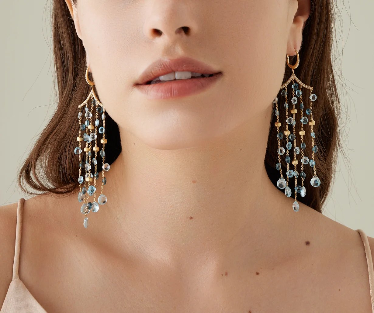 Marco Bicego Paradise Collier und Ohrringe mit grünen Farbedelsteinen