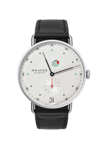 Nomos Glashütte Metro Datum Gangreserve 1101 bei Juwelier Triebel in Bamberg