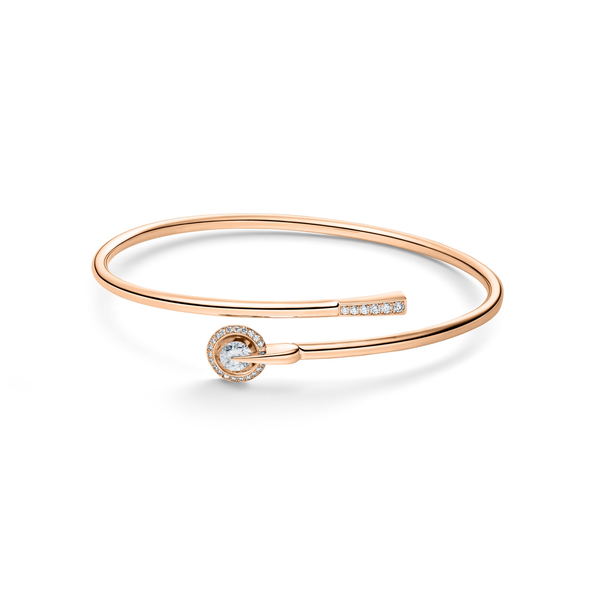 Schaffrath LIBERTÉ Armreif in Roségold – Diamant in Bewegung