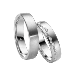 Gerstner Trauringe Weißgold 4/28518/5 + 28518/5 bei Juwelier Triebel in Bamberg